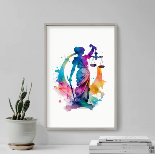 Watercolor Legal Symbol Wall Art Set - 6 - dn | ONEFY.SHOP