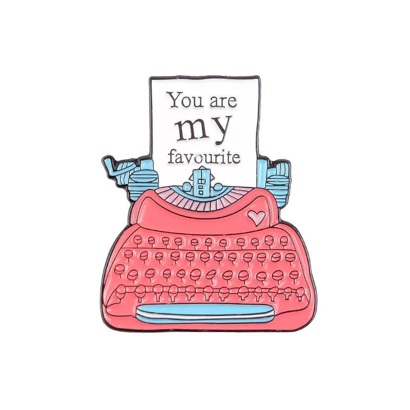 Retro Typewriter Enamel Pin Collection - 6 - dn | ONEFY.SHOP