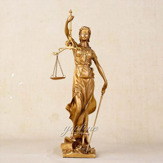 Golden Lady Justice Desk Statue - 2 - aw | ONEFY.SHOP