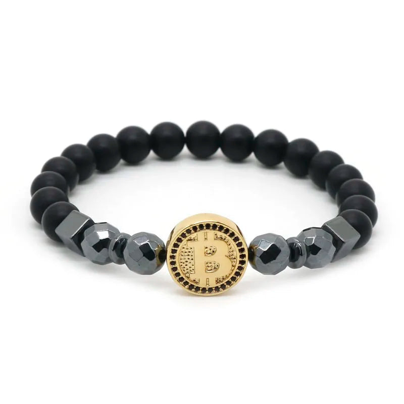 Bitcoin Themed Beaded Bracelet - 2 - ps | ONEFY.SHOP