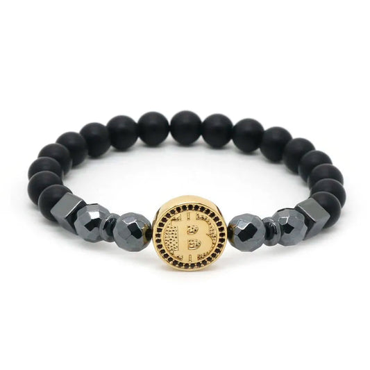 Bitcoin Themed Beaded Bracelet - 2 - ps | ONEFY.SHOP