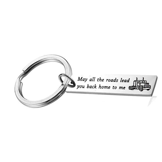 Trucker Message Engraved Keychain - 3 -  ts | ONEFY.SHOP