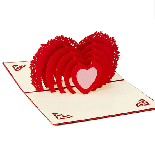 3D Pop-Up Heart Greeting Card - 7 -  rs | ONEFY.SHOP