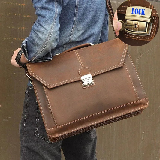 Men's Business Briefcase With Lock - 2 - aw  | ONEFY.SHOP