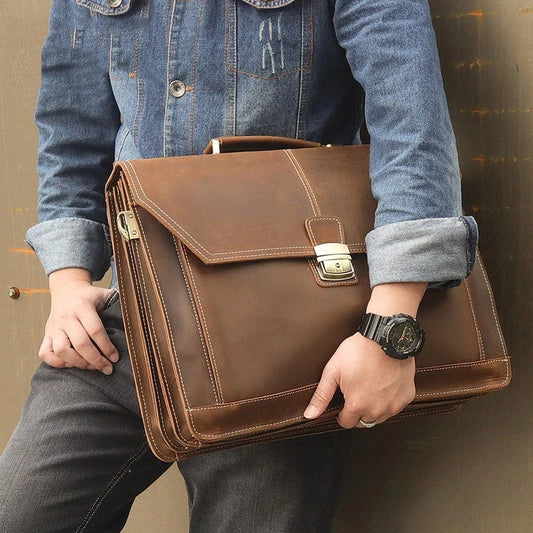 Men's Business Briefcase With Lock - 2 - aw  | ONEFY.SHOP
