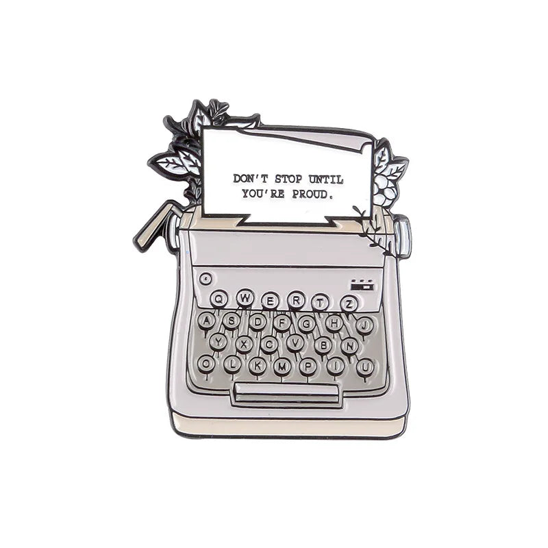 Retro Typewriter Enamel Pin Collection - 6 - dn | ONEFY.SHOP