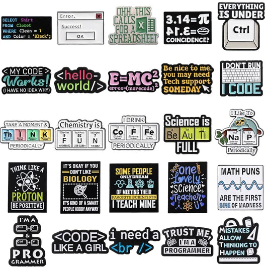 Fun Science and Programming Themed Sticker Set | ONEFY.SHOP