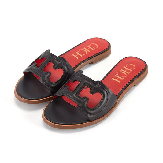 Monogrammed Flat Slide Sandal Collection  - 2 - gn  | ONEFY.SHOP