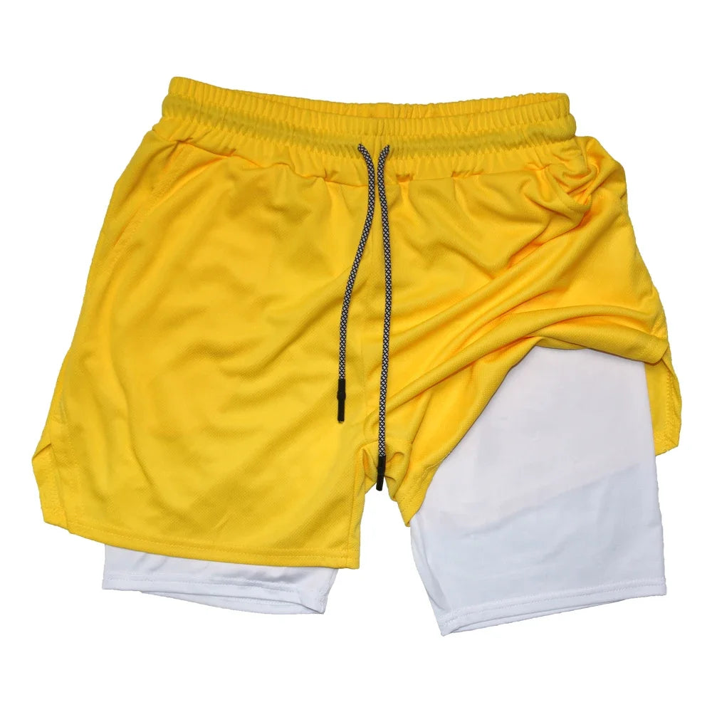 2-in-1 Men's Quick-Dry Training Shorts - 4 - fs | ONEFY.SHOP