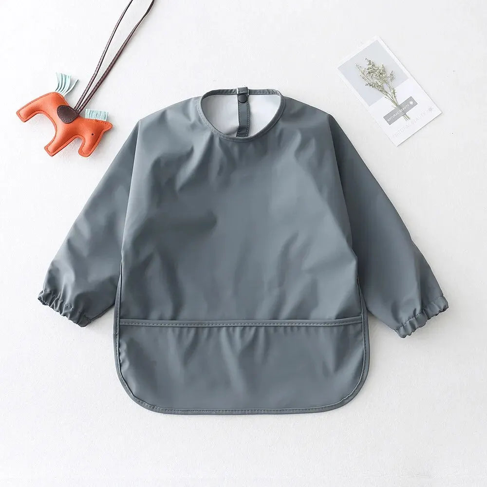 Baby Feeding Bibs With Long Sleeves - 9 - ks | ONEFY.SHOP