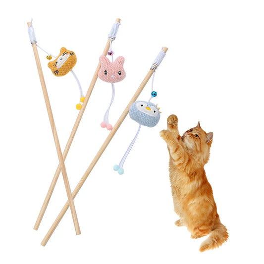 Cat Toy Wooden Pole with Bell - 9 - ps | ONEFY.SHOP
