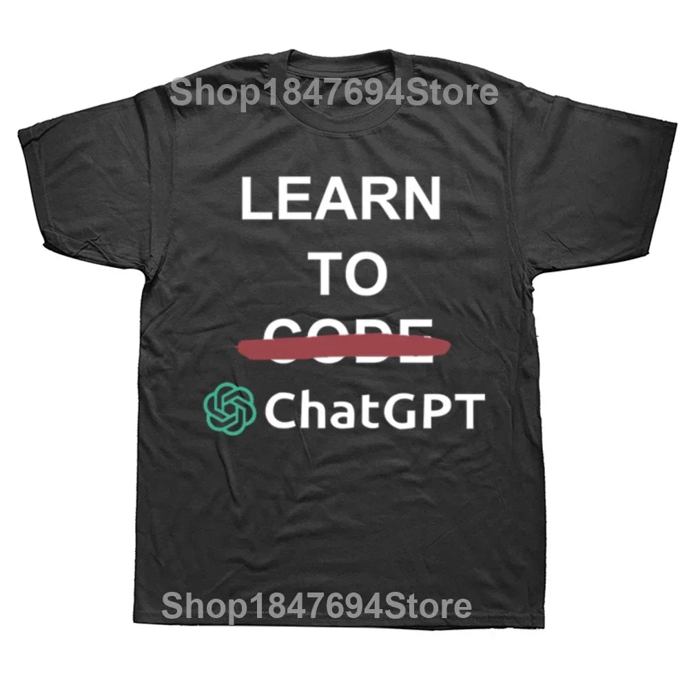 Learn To Code Chat GPT T-Shirt - 2 - ps | ONEFY.SHOP