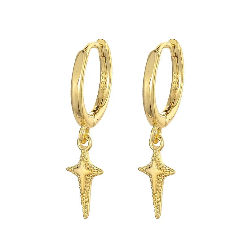 Gold/Silver Cross Pendant Earrings - 8 - js | ONEFY.SHOP