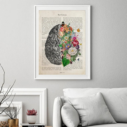 Brain Flower Anatomy Art - 2 - ds  | ONEFY.SHOP