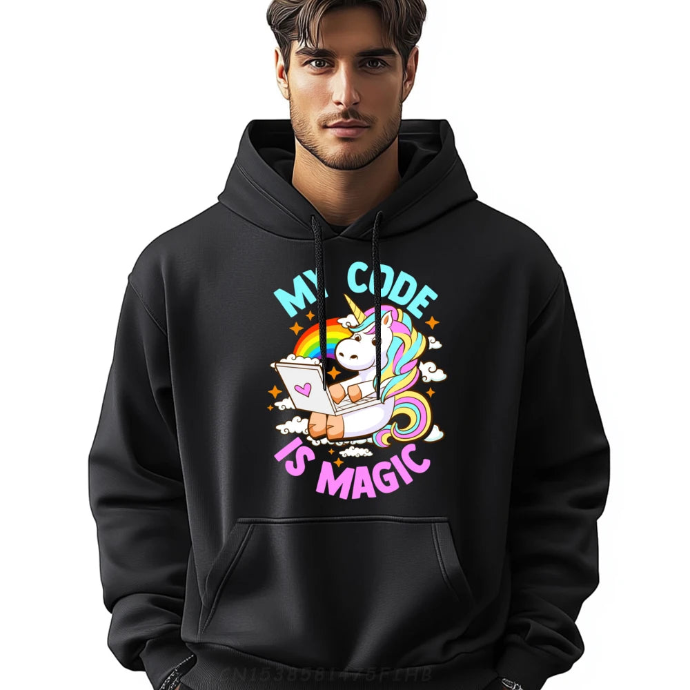 My Code Is Magic" Unicorn Developer Hoodie - 2 - ps | ONEFY.SHOP