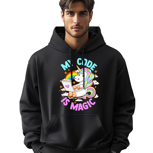 My Code Is Magic" Unicorn Developer Hoodie - 2 - ps | ONEFY.SHOP