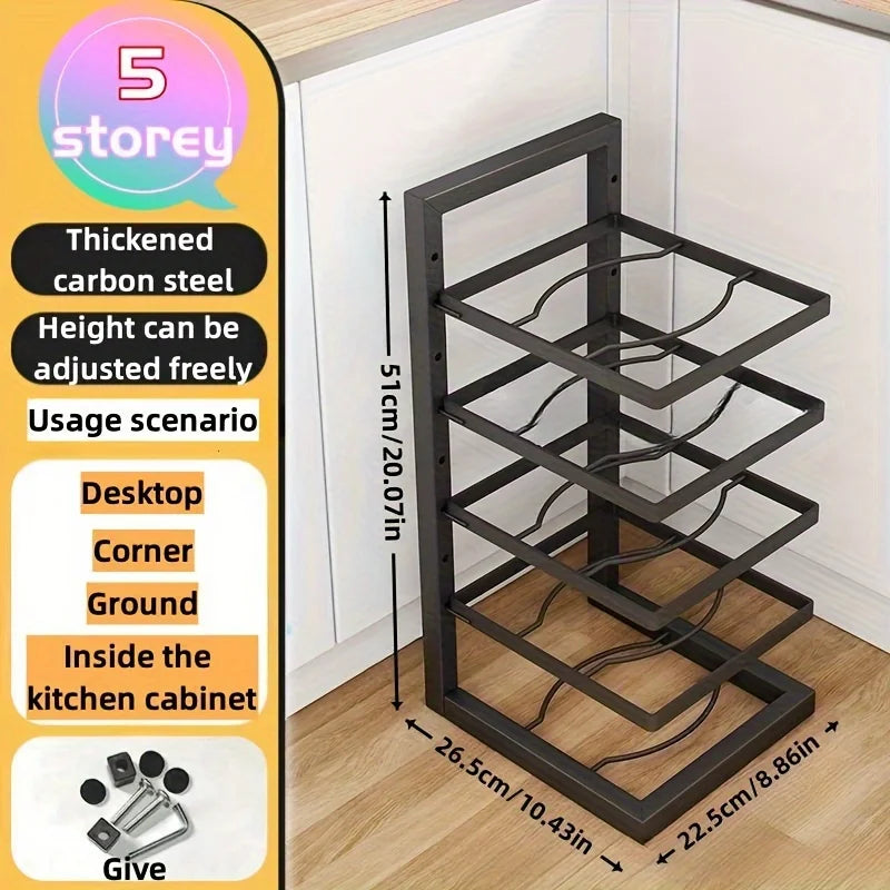 Adjustable Pot Rack Organizer - 6 - oe | ONEFY.SHOP