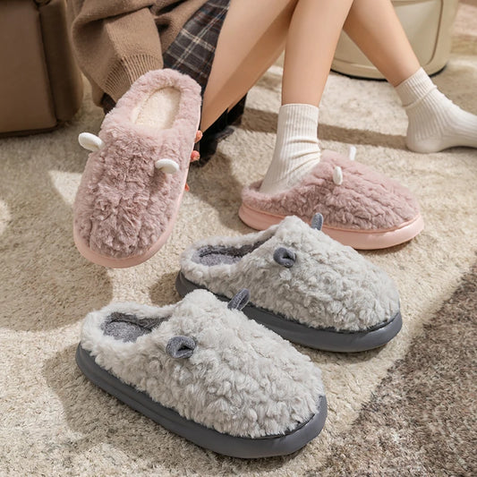 Fluffy Animal-Ear Platform Slipper - 2 - gn | ONEFY.SHOP