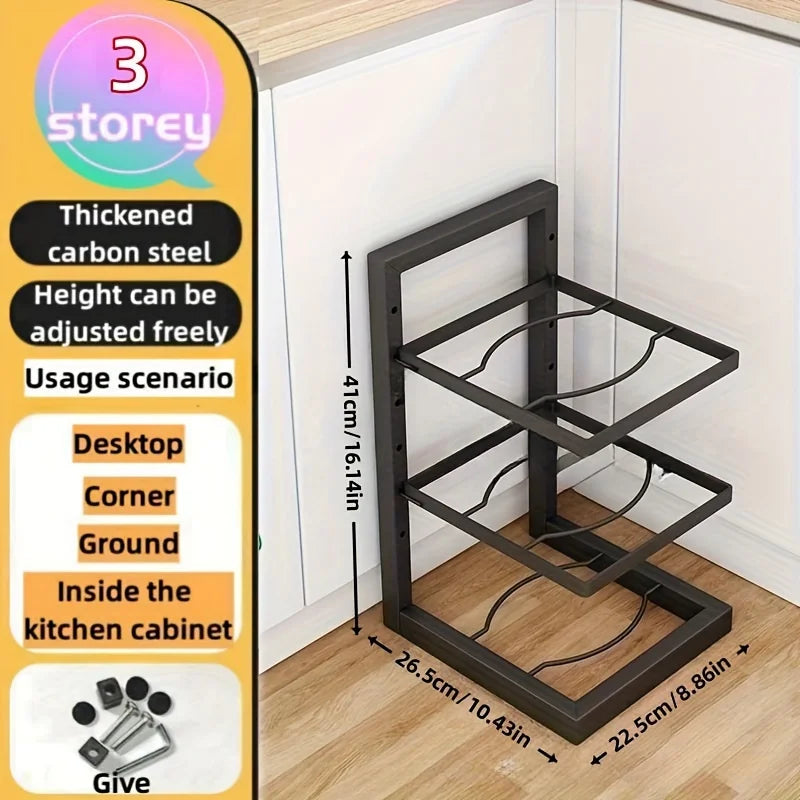 Adjustable Pot Rack Organizer - 6 - oe | ONEFY.SHOP