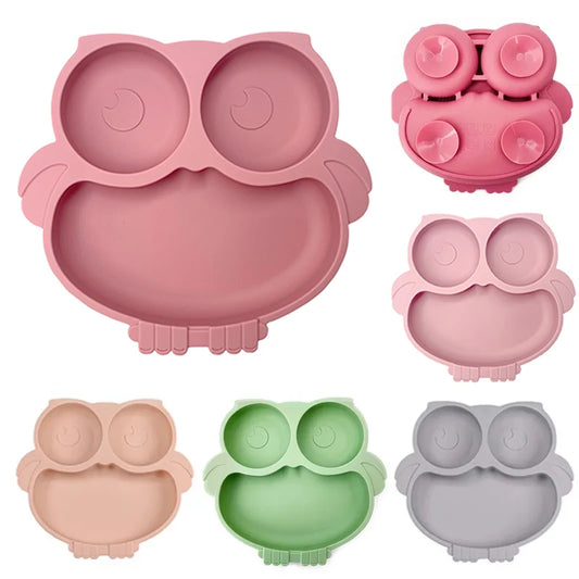 Baby Owl Dining Plate - 9 - bs | ONEFY.SHOP