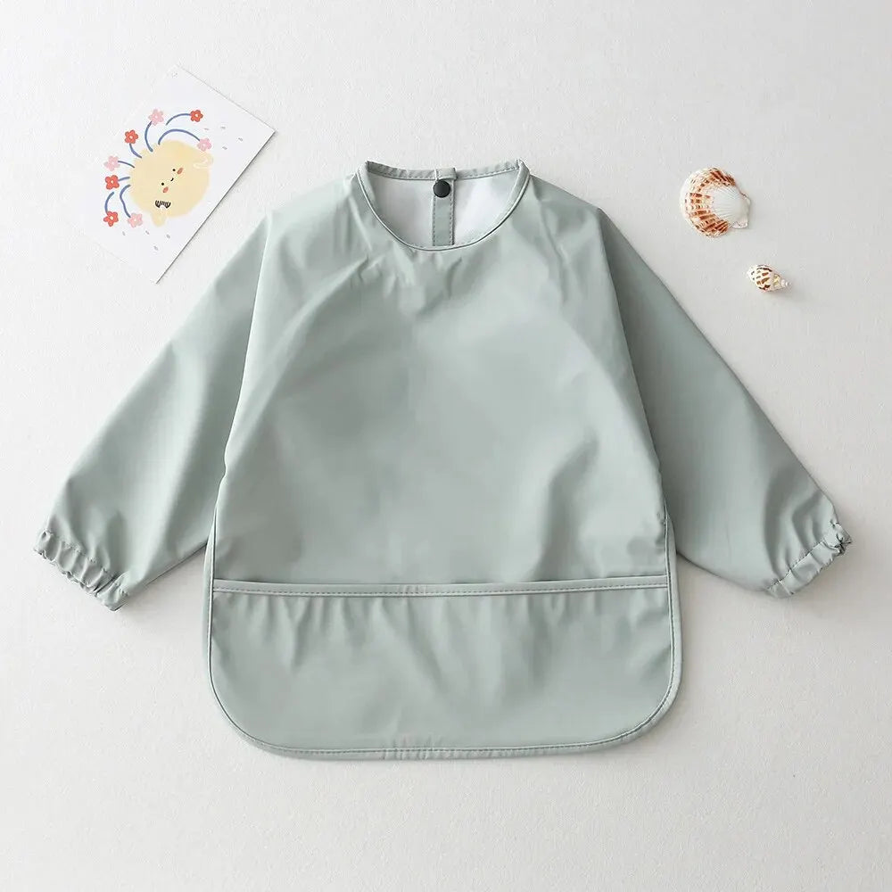 Baby Feeding Bibs With Long Sleeves - 9 - ks | ONEFY.SHOP