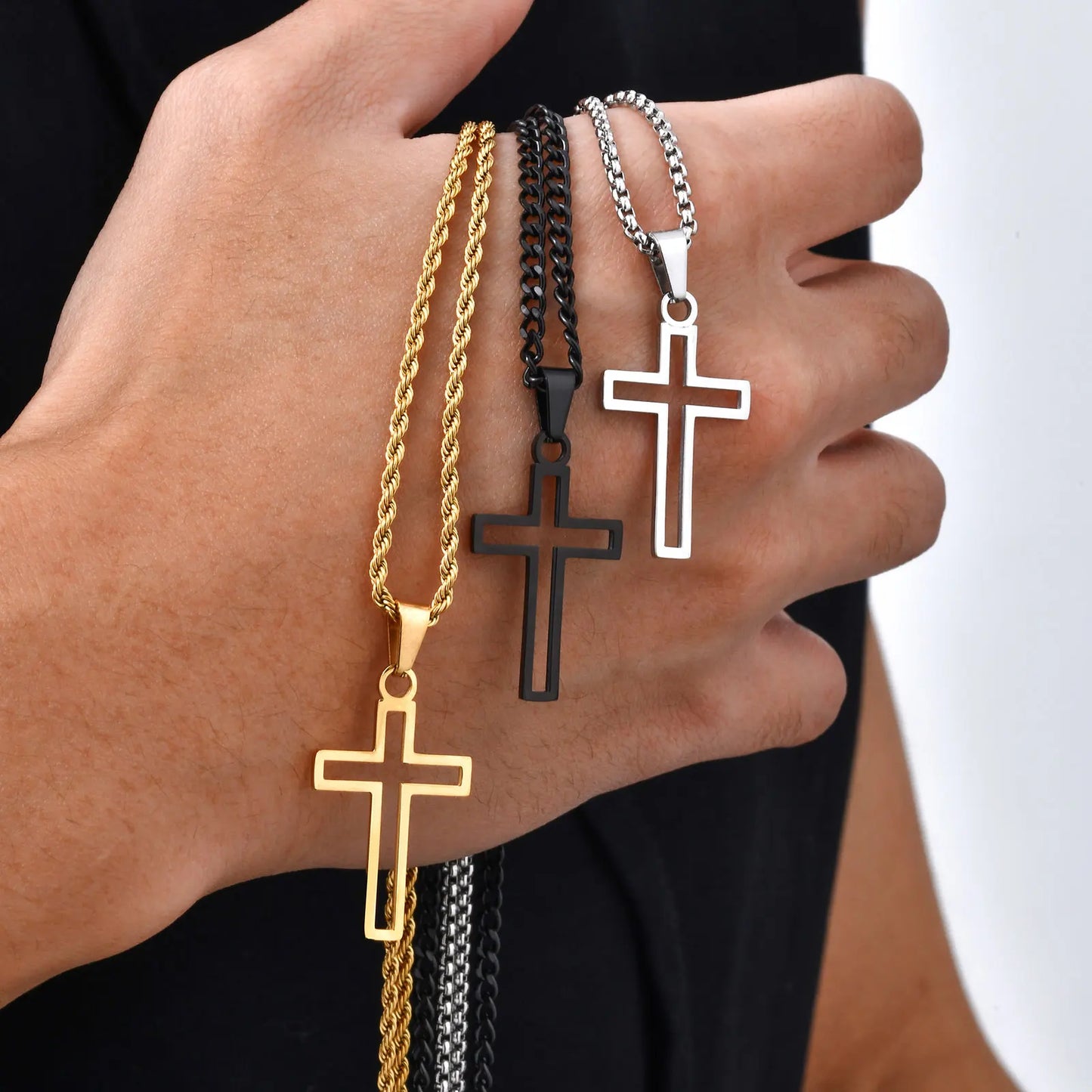 Casual Cross Necklace for Men - 8 - js | ONEFY.SHOP