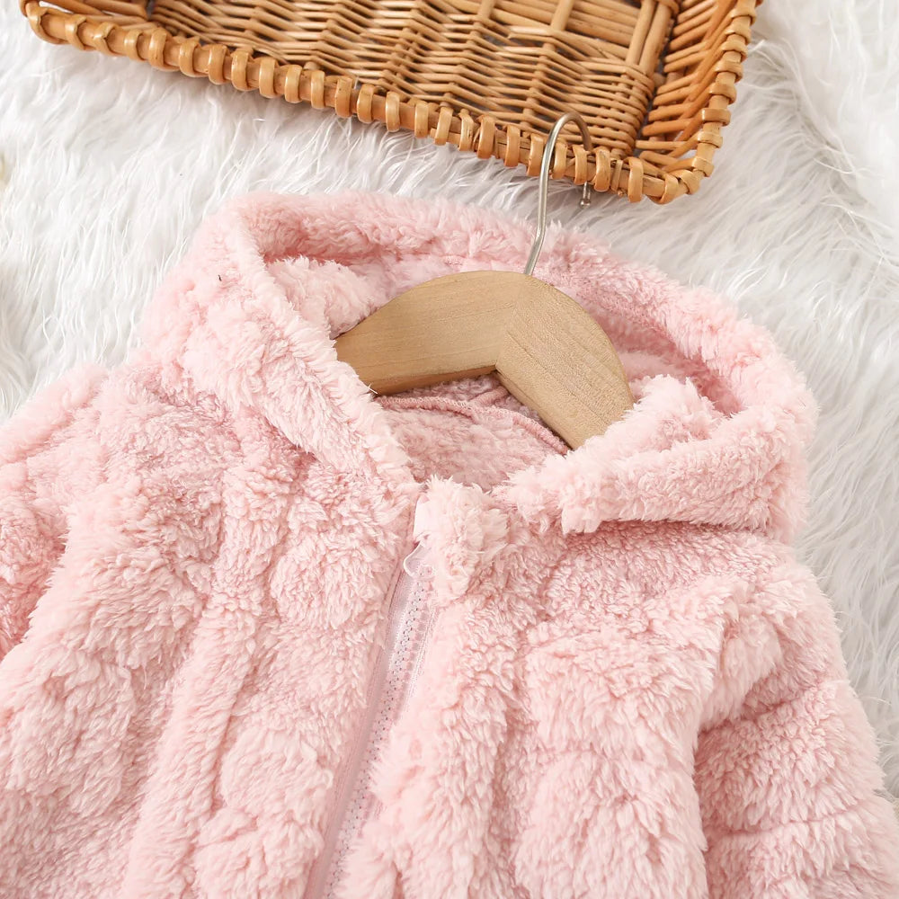 Baby Girl Fleece Jacket - 9 - kn | ONEFY.SHOP