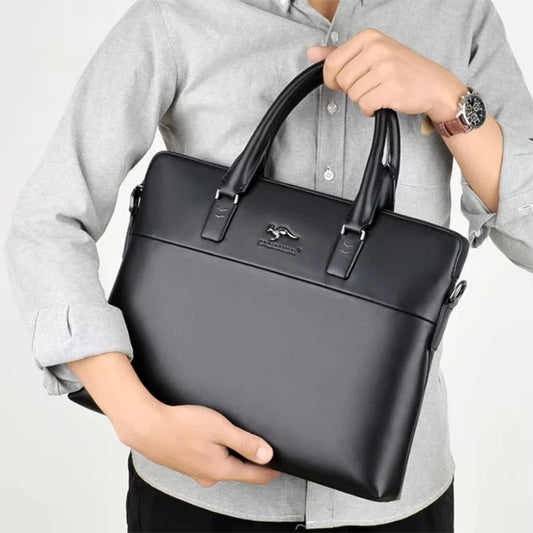 Men’s Leather Shoulder Bag - 2 - aw  | ONEFY.SHOP