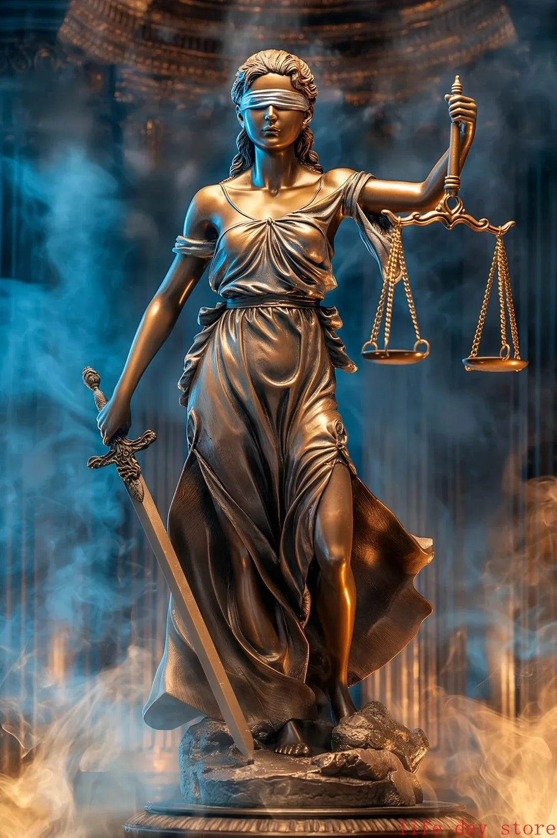 Scales of Justice Goddess Art Poster - 2 - aw | ONEFY.SHOP
