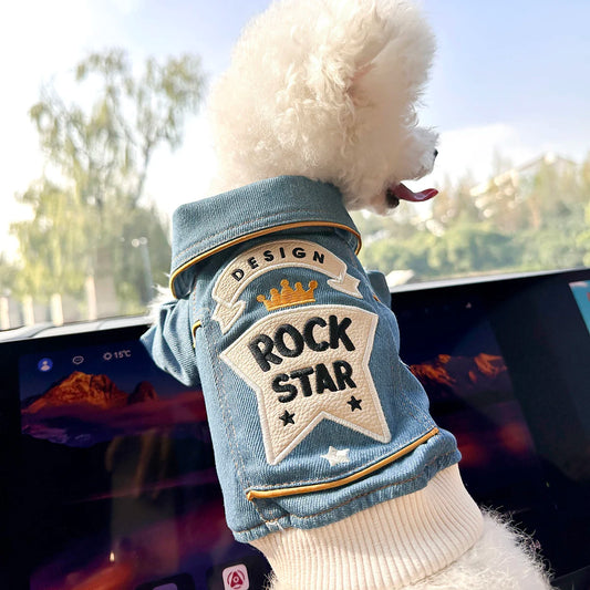 Chaqueta bordada de estrella de rock para mascotas - 5 - pn | ONEFY.SHOP