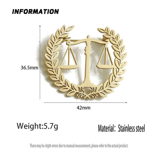 Justice Balance Lapel Pin - 2 - aw | ONEFY.SHOP