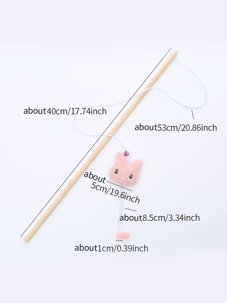 Cat Toy Wooden Pole with Bell - 9 - ps | ONEFY.SHOP