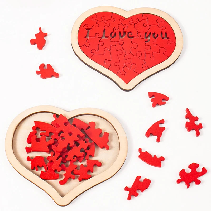 Heart-Shaped Wooden "I Love You" Puzzle - 7 -  rs | ONEFY.SHOP