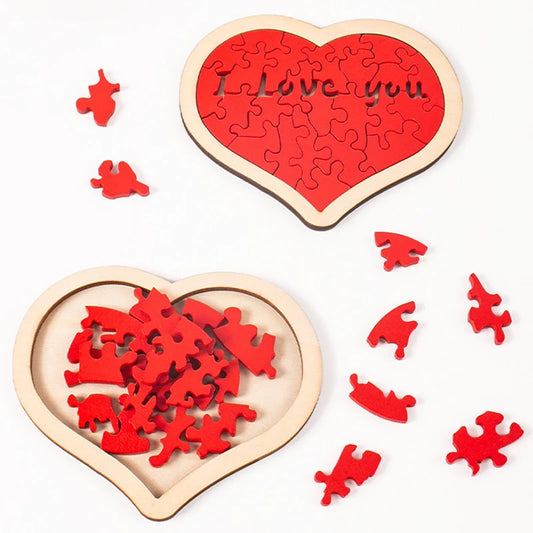 Heart-Shaped Wooden "I Love You" Puzzle - 7 -  rs | ONEFY.SHOP