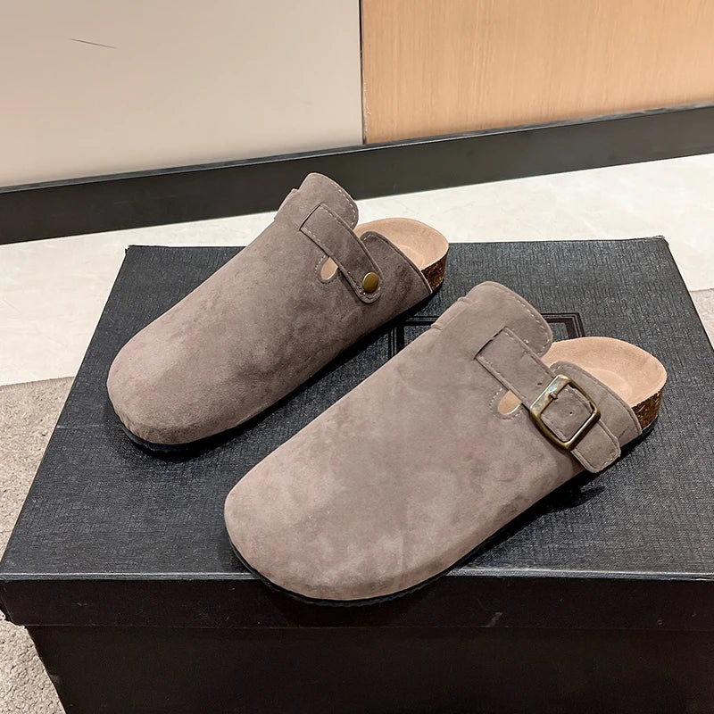 Casual Buckled Clog Cork Base Slipper Collection - 2 - gn | ONEFY.SHOP
