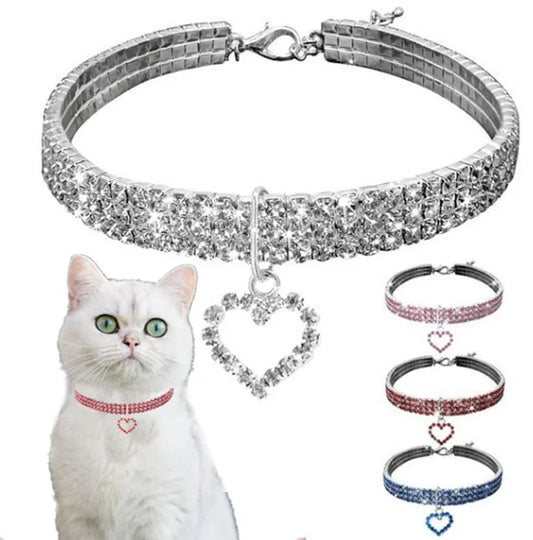 Cat Necklace Rhinestone - 5 - pn | ONEFY.SHOP