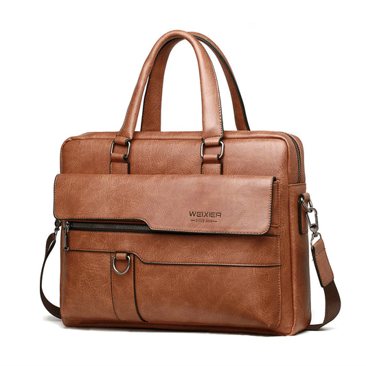 Classic PU Leather Professional Briefcase - 2 - aw | ONEFY.SHOP
