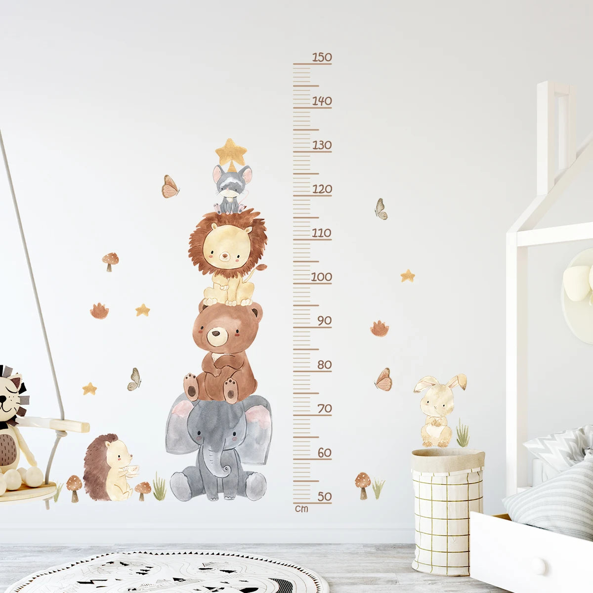 3PC Cartoon Animal Rule Wall Stickers - 9 - rs | ONEFY.SHOP