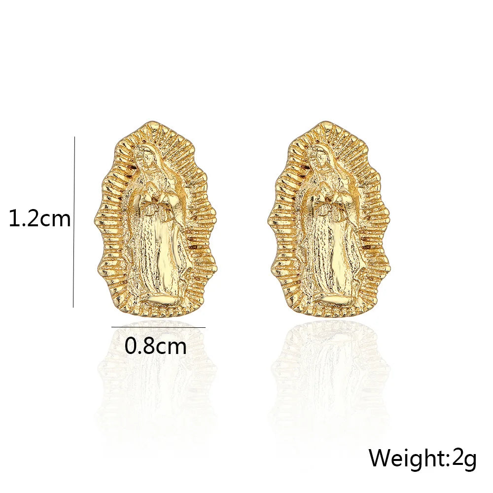 Religious Women Drop Earrings - 8 - js | ONEFY.SHOP