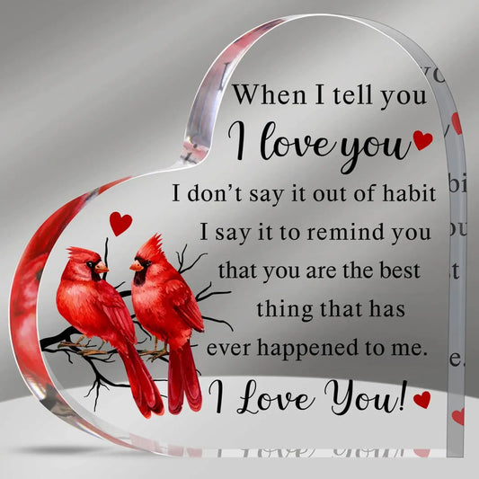 I Love You, Not Out of Habit" Acrylic Heart Keepsake - 7 -  rs | ONEFY.SHOP
