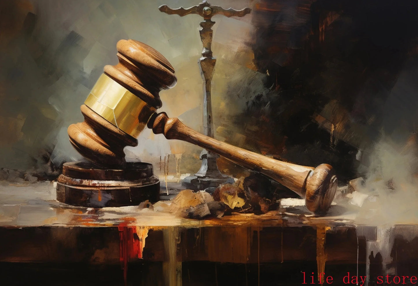Scales of Justice Goddess Art Poster - 2 - aw | ONEFY.SHOP
