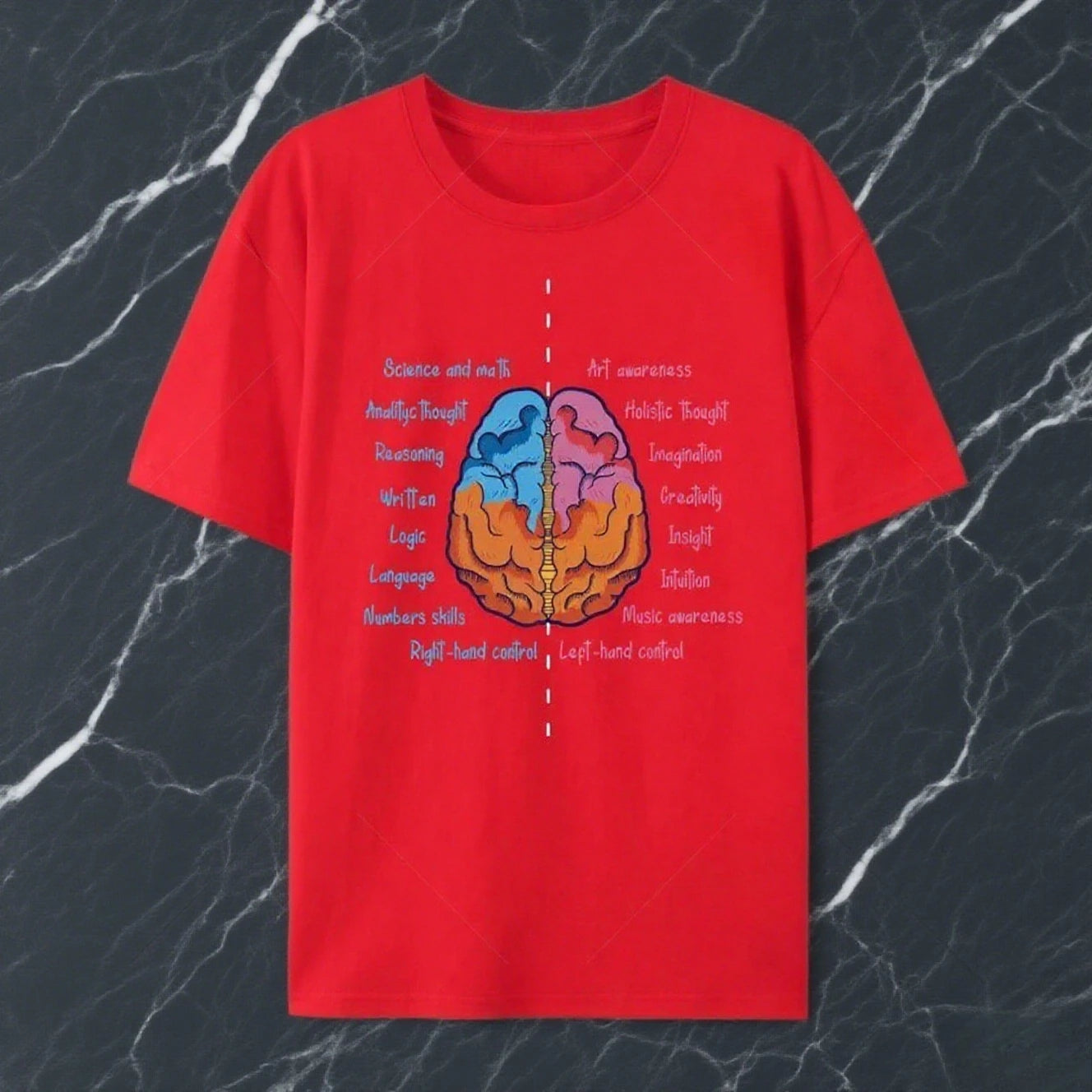 Anatomy of the Brain Psychology T-Shirt - 2 - ds | ONEFY.SHOP