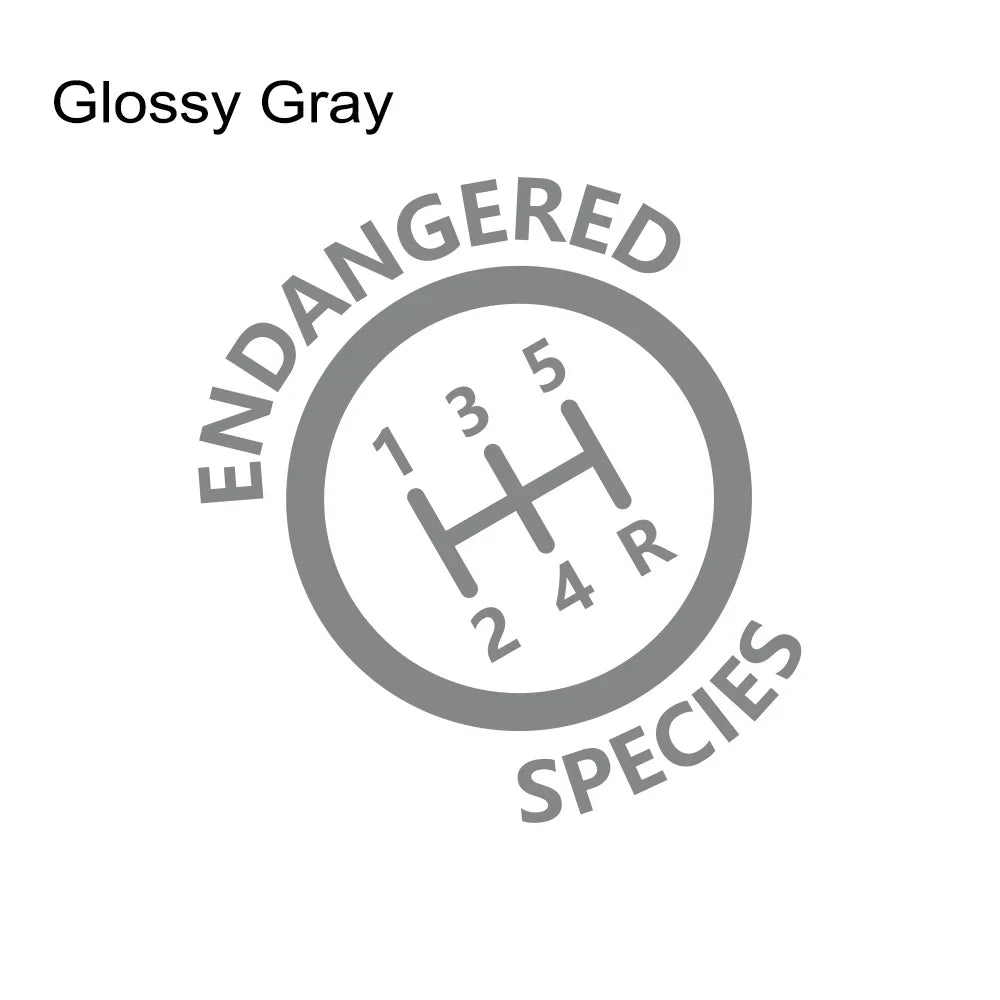 Endangered Species" Manual Transmission Decal - 3 -  ts | ONEFY.SHOP