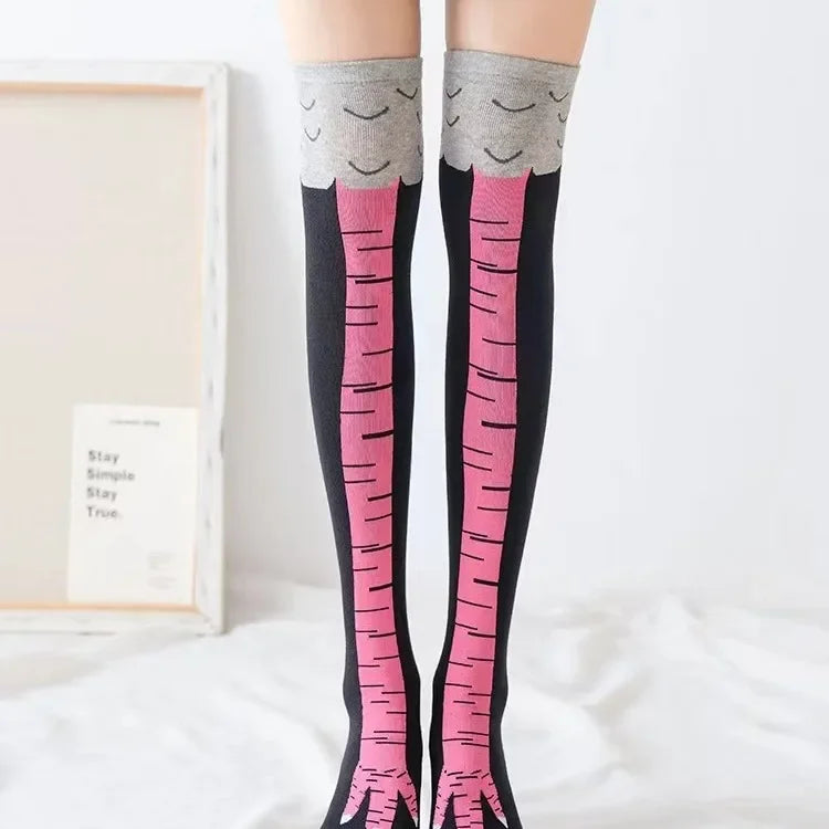 Novelty Chicken Leg Knee-High Socks - 7 -  fs | ONEFY.SHOP