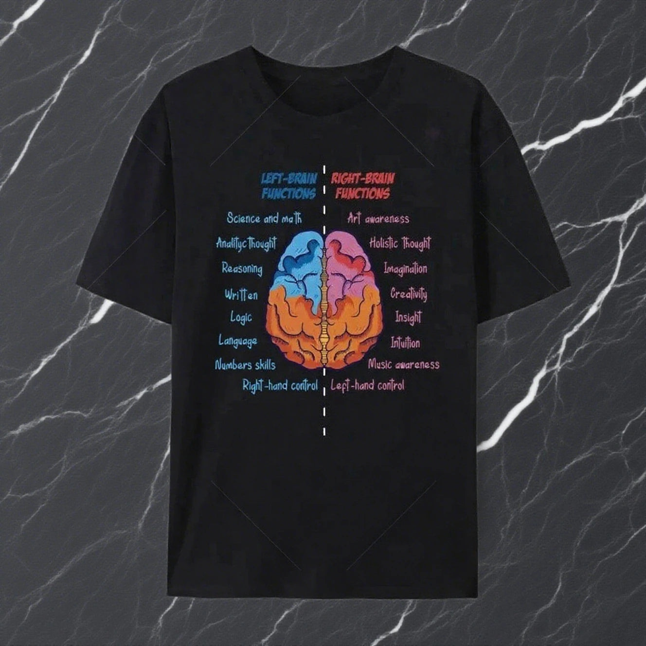 Anatomy of the Brain Psychology T-Shirt - 2 - ds | ONEFY.SHOP