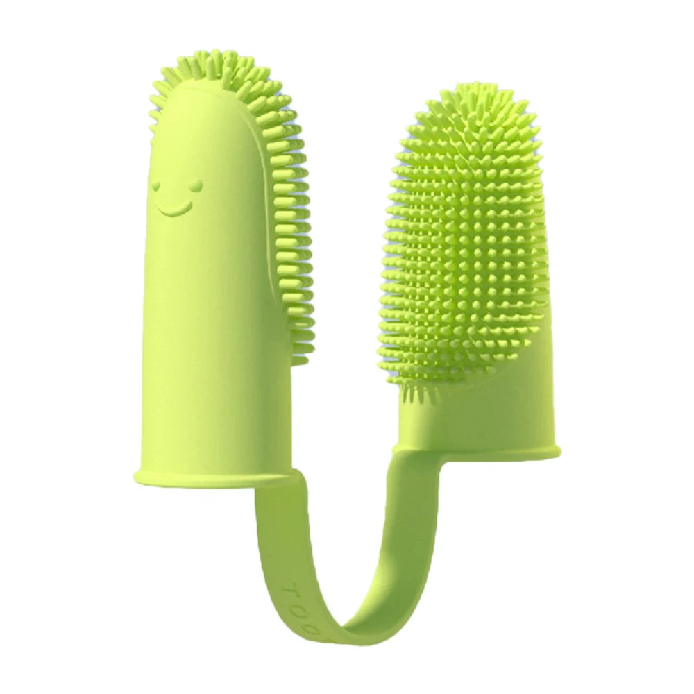 Pet Soft Double Finger Toothbrush - 5 - pe | ONEFY.SHOP