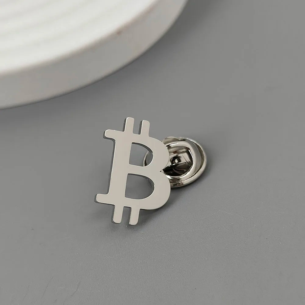 Minimalist Cryptocurrency Symbol Lapel Pin - 2 - gn | ONEFY.SHOP