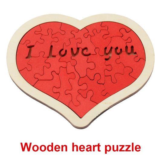 Heart-Shaped Wooden "I Love You" Puzzle - 7 -  rs | ONEFY.SHOP