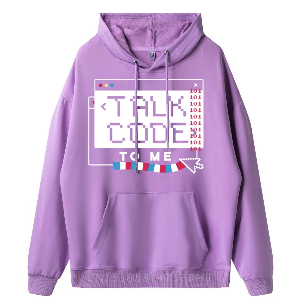 Talk Code To Me" Retro Terminal Graphic Hoodie - 2 - ps  | ONEFY.SHOP