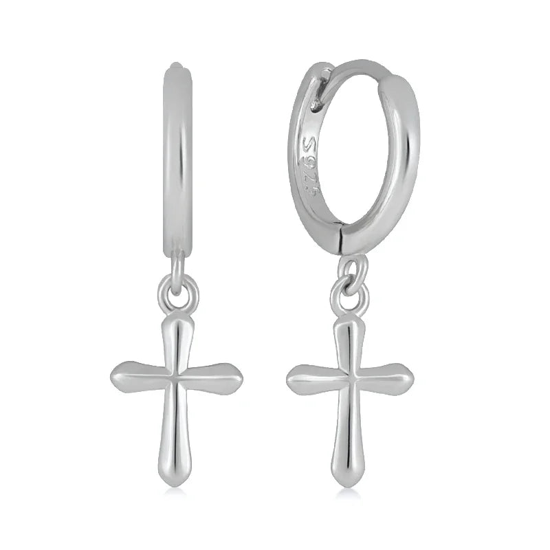 Gold/Silver Cross Pendant Earrings - 8 - js | ONEFY.SHOP